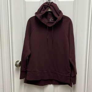 Nike Sportswear‎ Plush Burgundy Just Do It Cowlneck  Hoodie